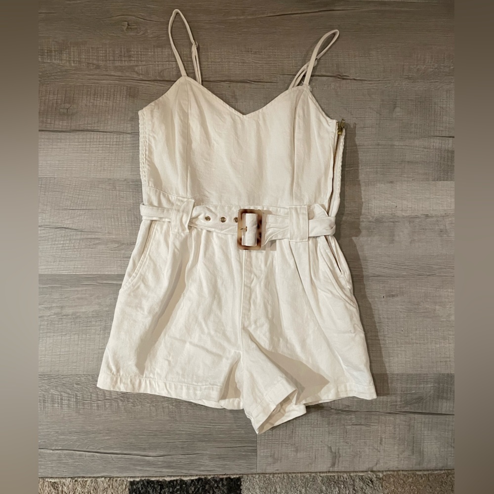 White denim romper